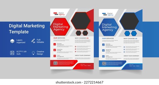  Digital Marketing Agency Business Flyer Template