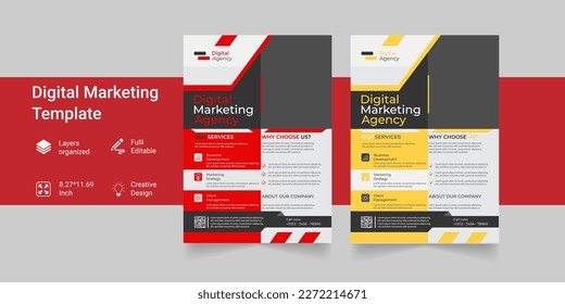  Vorlage für Geschäftsflyer der Digital Marketing Agency