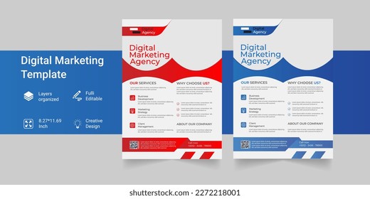 Vorlage für Geschäftsflyer der Digital Marketing Agency