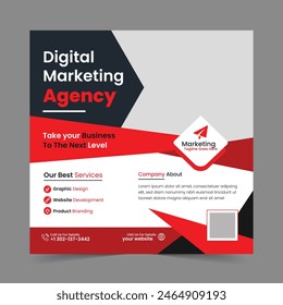 Digital marketing agency and business grow simple post template