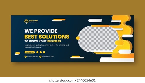 Digital marketing agency business promotional facebook cover or web ads banner template