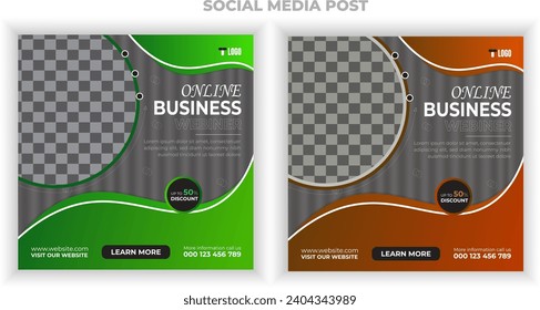 Digital marketing agency and business social media banner or flyer post template