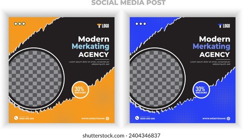 Digital marketing agency and business social media banner or flyer post template