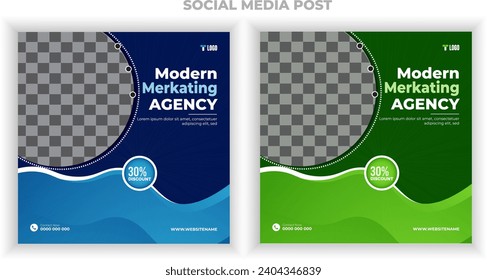 Digital marketing agency and business social media banner or flyer post template