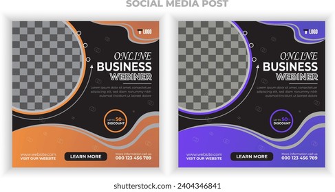 Digital marketing agency and business social media banner or flyer post template