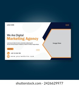 The digital marketing agency business template design, Modern banner design illustrator.