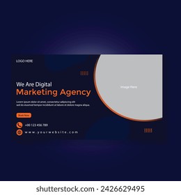 The digital marketing agency business webinar banner template design, Modern banner design Illustrator .