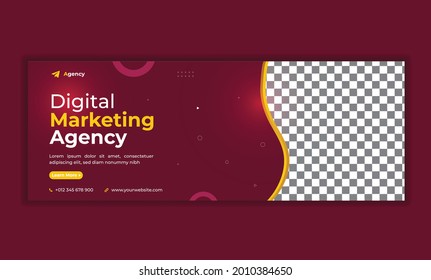 Digital marketing agency and corporate business facebook cover social media post banner template 