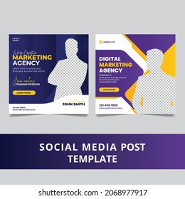 Digital marketing agency corporate business live webinar social media post online marketing promotion
