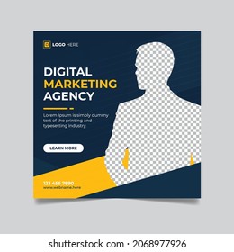 Digital marketing agency corporate business live webinar social media post online marketing promotion