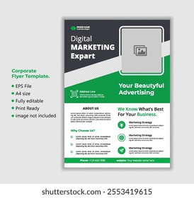 Digital Marketing agency corporate  company flyer template.