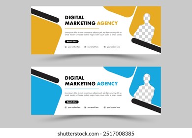 Digital marketing agency and corporate facebook cover template