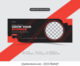 Digital marketing agency and corporate Facebook cover template.