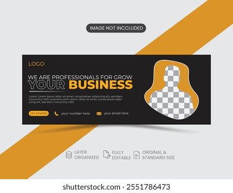 Digital marketing agency and corporate Facebook cover template.