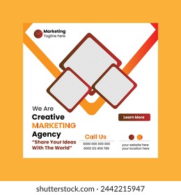 Digital marketing agency and corporate instagram social media post template