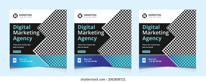 Digital marketing agency and corporate social media post template