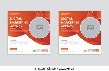 Digital marketing agency and corporate social media post template