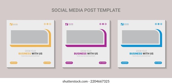 Digital marketing agency and corporate social media post template