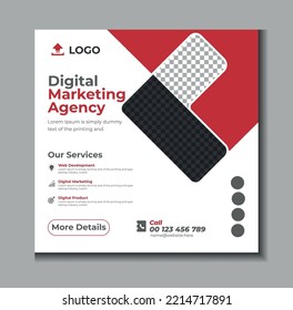 Digital marketing agency and corporate social media post template design