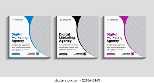 Digital marketing agency and corporate social media post template