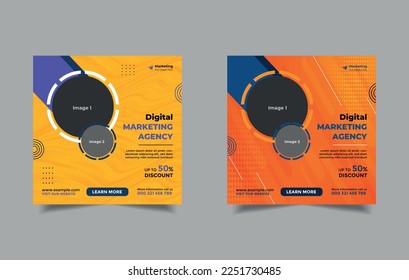 Digital marketing agency and corporate social media post template