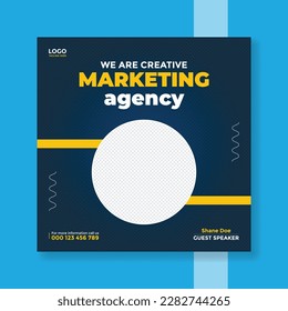 Digital marketing agency and corporate social media post template