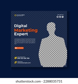 Digital marketing agency and corporate social media post template