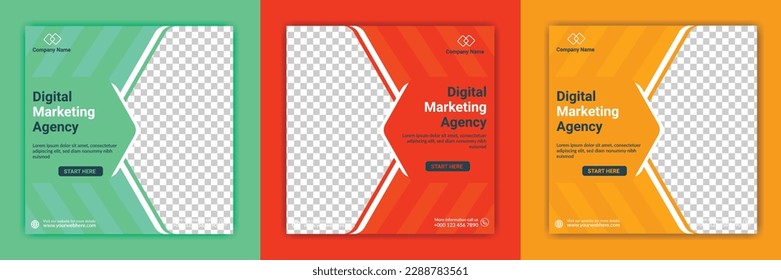 Digital marketing agency and corporate social media post template