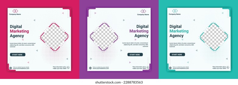 Digital marketing agency and corporate social media post template