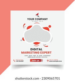 Digital marketing agency and corporate social media post template