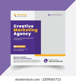 Digital marketing agency and corporate social media post template