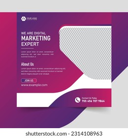 digital marketing agency and corporate social media post template,
