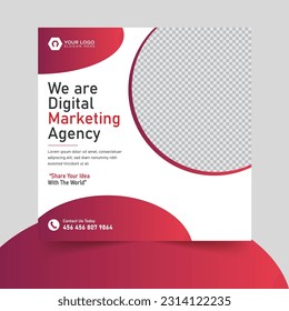 digital marketing agency and corporate social media post template,
