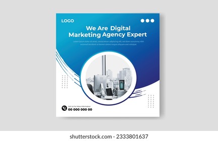 Digital marketing agency and corporate social media post design template