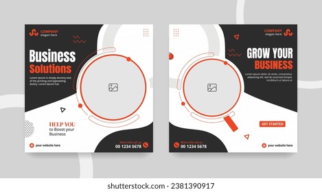 digital marketing agency and corporate social media post or business promotion template