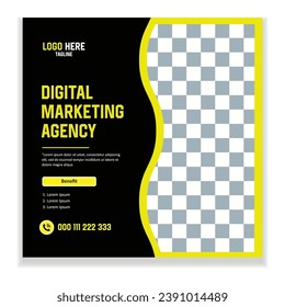 Digital marketing agency and corporate social media post template