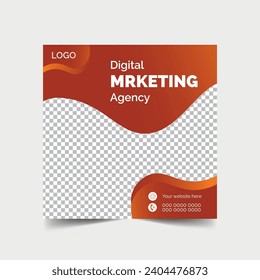 Digital marketing agency and corporate social media cover template