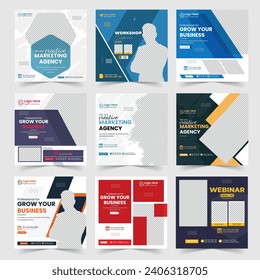 Digital Marketing Agency Corporate Social media post design template for digital marketing business profile	