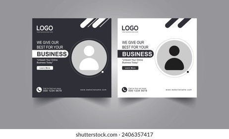 digital marketing agency and corporate social media banner or post template