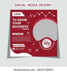 digital marketing agency and corporate social media post template  
