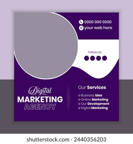 Digital marketing agency and corporate social media post template
