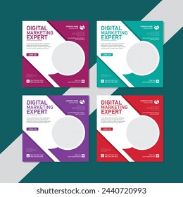 Digital marketing agency and corporate social media post template
