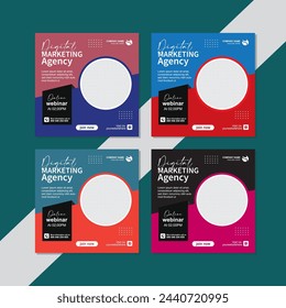 Digital marketing agency and corporate social media post template