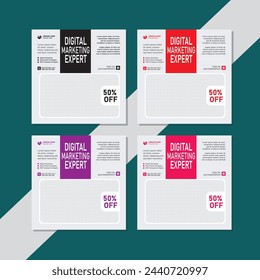 Digital marketing agency and corporate social media post template
