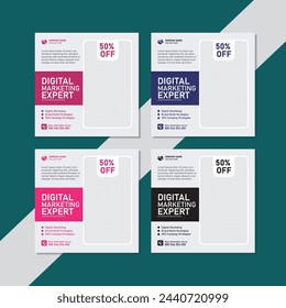 Digital marketing agency and corporate social media post template