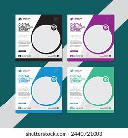 Digital marketing agency and corporate social media post template