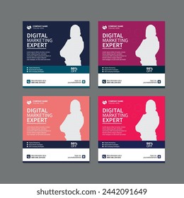 Digital marketing agency and corporate social media post template