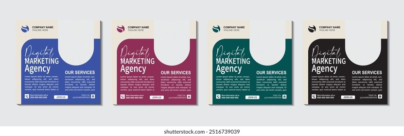 Digital marketing agency and corporate social media post template