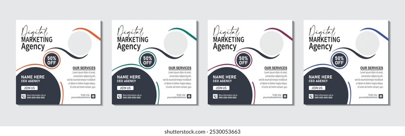 Digital marketing agency and corporate social media post template