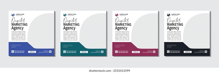 Digital marketing agency and corporate social media post template